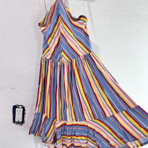 bcbgirls Dress Size:12 Colorful Striped Halter Dress - Picture 3 of 11